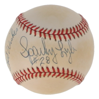 Sparky Lyle Signed OAL Baseball Inscribed "Best Wishes" (JSA) at PristineAuction.com