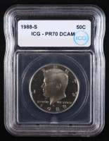 1988-S Kennedy Half Dollar (ICG PR70DCAM) at PristineAuction.com
