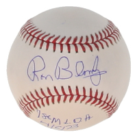 Ron Blomberg Signed OML Baseball with Multiple Career Stat Inscriptions (JSA) at PristineAuction.com