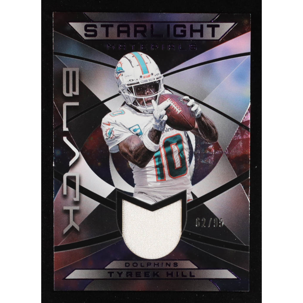 Tyreek Hill 2024 Panini Black Starlight Materials Royal #14 #62/99 at PristineAuction.com