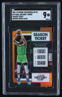 Karl-Anthony Towns 2021-22 Panini Contenders Optic Orange #74 (SGC 9) #43/49 at PristineAuction.com