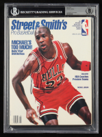 Michael Jordan Signed 1990-91 "Street & Smith's Pro Basketball" Magazine (Beckett | BGS Authentic) at PristineAuction.com