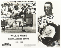 Willie Mays Signed Giants 8x10 Photo (Beckett) at PristineAuction.com