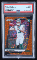 Jordan Travis 2024 Panini Prizm Prizms Orange Disco #359 RC (PSA 10) at PristineAuction.com