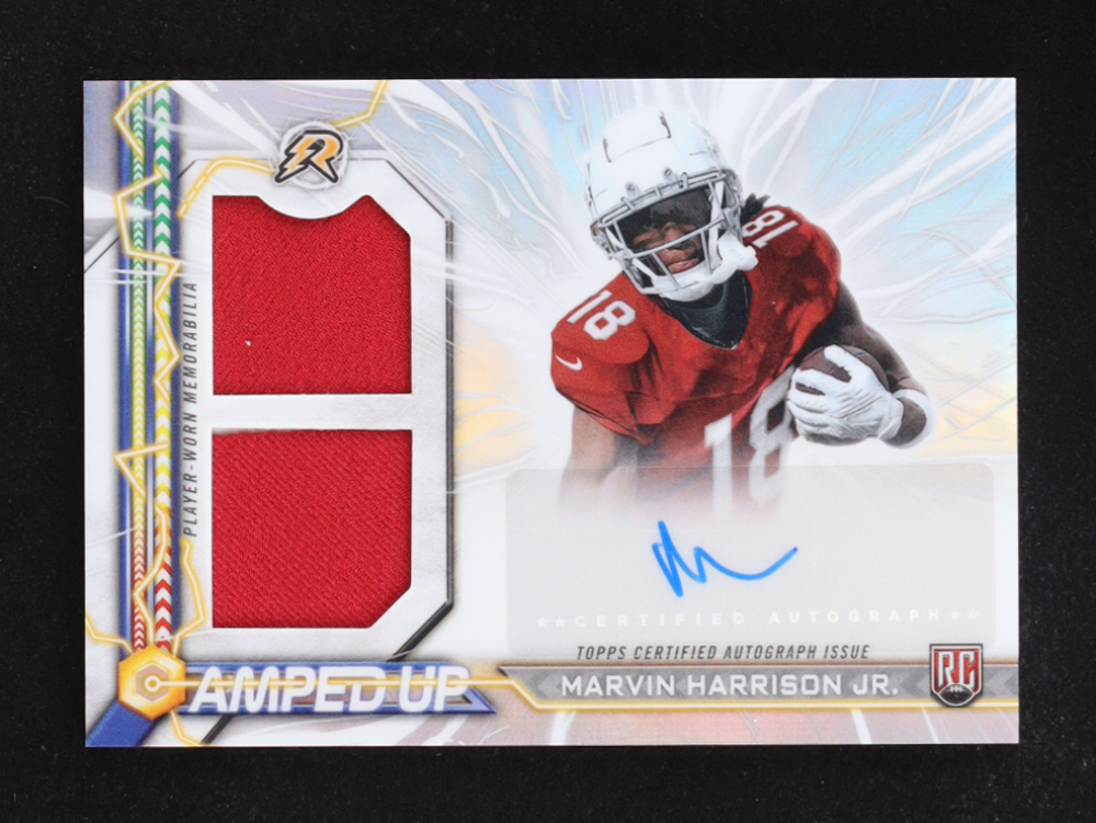 Marvin Harrison Jr. 2024 Topps Resurgence Amped Up Rookie Patch Autographs #AUMH RC
