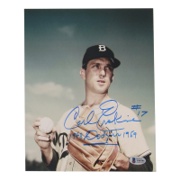 Carl Erskine Signed Dodgers 8x10 Photo Inscribed "1948 Dodgers 1959" (Beckett) at PristineAuction.com