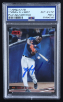 Yordan Alvarez Signed 2021 Stadium Club Red Foil #89 (PSA) at PristineAuction.com