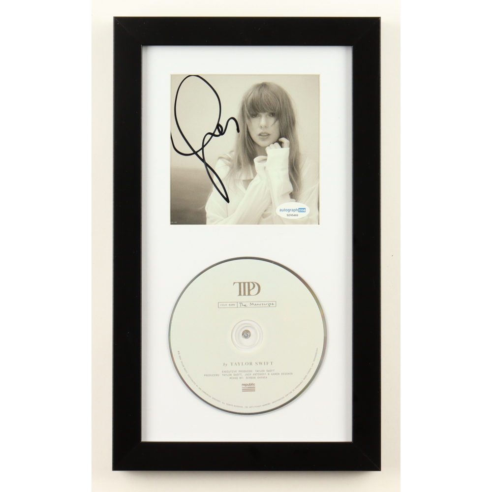 Taylor Swift Signed "The Tortured Poets Department" Custom Framed CD Insert Display (ACOA) at PristineAuction.com