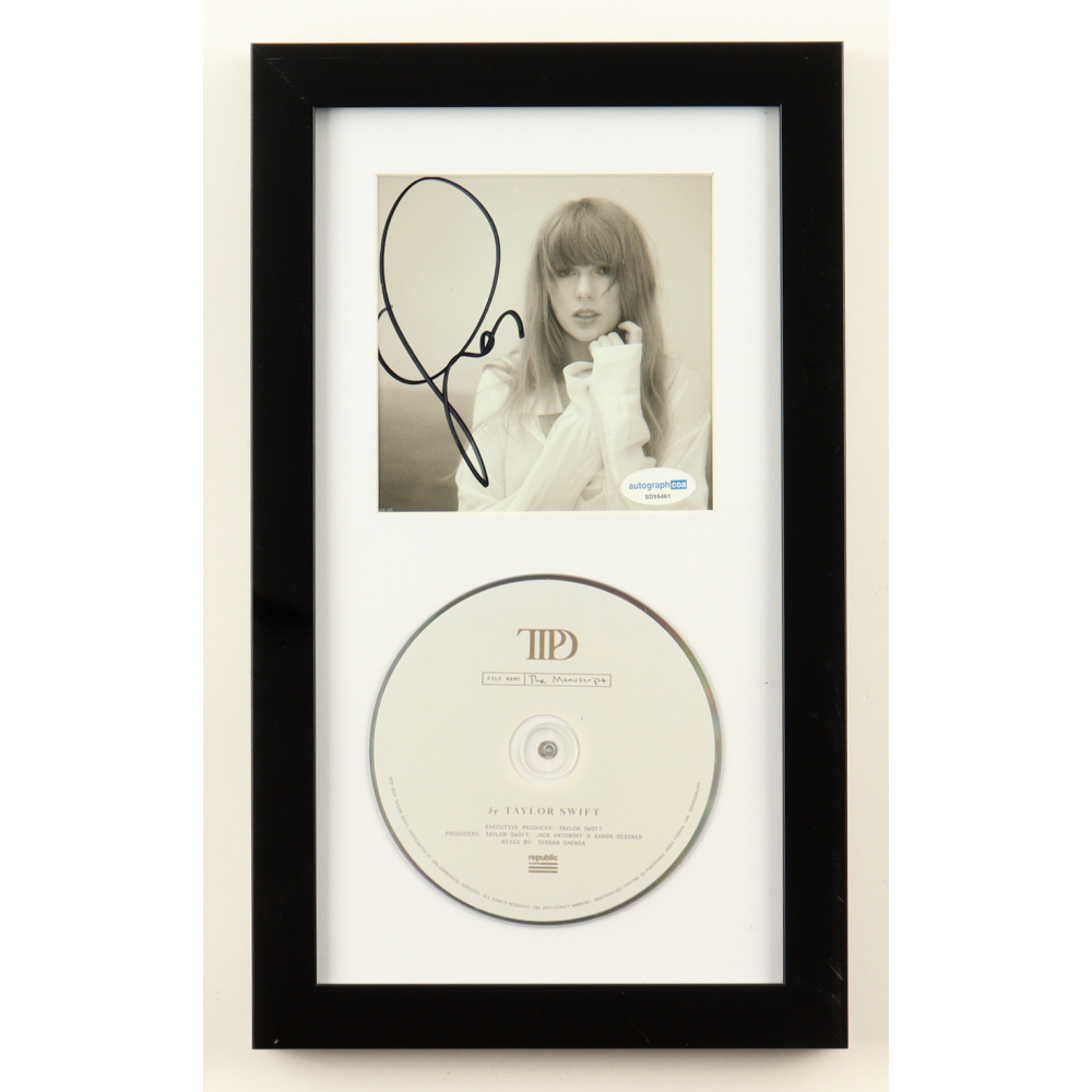 Taylor Swift Signed "The Tortured Poets Department" Custom Framed CD Insert Display (ACOA) at PristineAuction.com