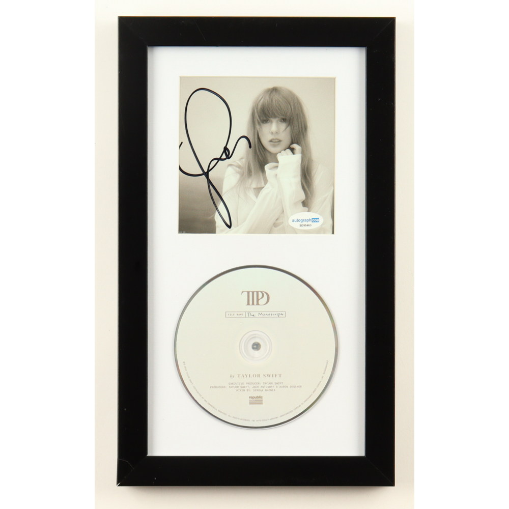 Taylor Swift Signed "The Tortured Poets Department" Custom Framed CD Insert Display (ACOA) at PristineAuction.com