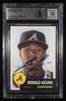 Ronald Acuna Jr. Signed 2018 Topps Living #19 RC Inscribed "Sabanero Soy" (BGS | Autograph Graded 10) at PristineAuction.com