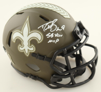 Drew Brees Signed Salute To Service Alternate Speed Mini Helmet Inscribed "SB XLIV MVP" (Beckett) at PristineAuction.com
