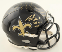 Drew Brees Signed Saints Speed Mini Helmet Inscribed "SB XLIV MVP" (Beckett) at PristineAuction.com