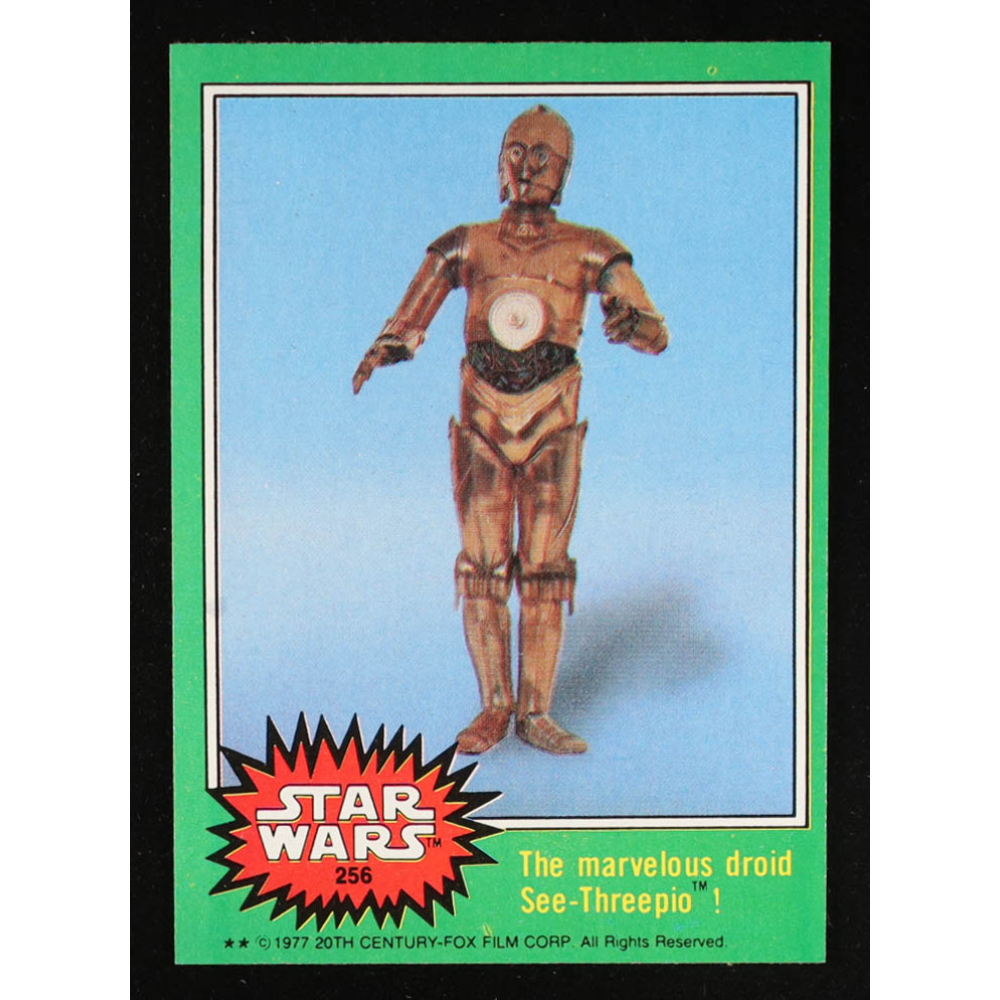 The Marvelous Droid C-3PO (See-Threepio) 1977 Topps Star Wars #256 at PristineAuction.com