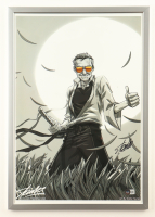 Stan Lee Signed Custom Framed Photo Display (Beckett) at PristineAuction.com