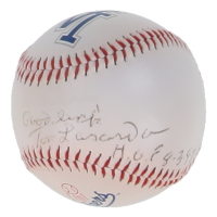 Tom Lasorda Signed Dodgers Logo Baseball Inscribed "HOF 97" (JSA) at PristineAuction.com