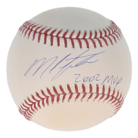 Miguel Tejada Signed OML Baseball Inscribed "2002 MVP" (JSA) at PristineAuction.com