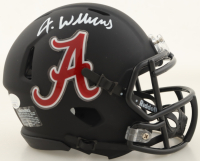 Jameson Williams Signed Alabama Crimson Tide Matte Black Speed Mini Helmet (JSA) at PristineAuction.com
