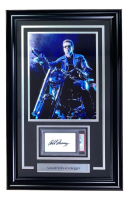 Arnold Schwarzenegger Signed "The Terminator" Custom Framed Cut Display (PSA) at PristineAuction.com