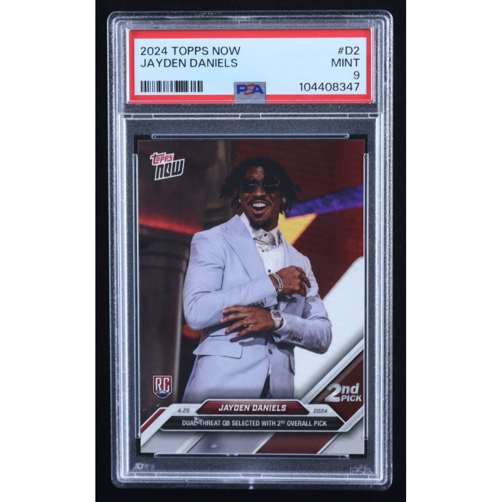 Jayden Daniels 2024 Topps Now Draft #D2 RC (PSA 9) at PristineAuction.com