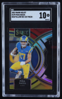 Puka Nacua 2023 Select Prizm Red and Yellow Die Cut #199 RC (SGC 10) at PristineAuction.com