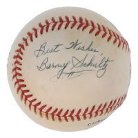 Barney Schultz Signed ONL Baseball Inscribed "Best Wishes" (JSA) at PristineAuction.com