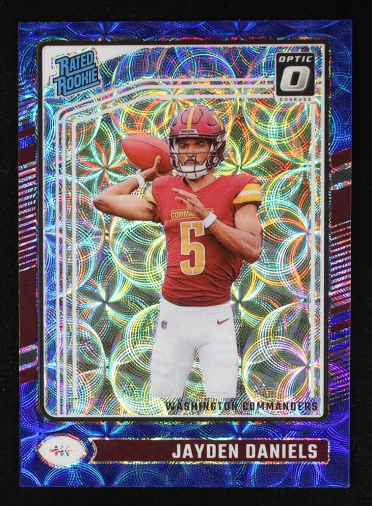 Jayden Daniels 2024 Donruss Optic Blue Scope #248 RR RC