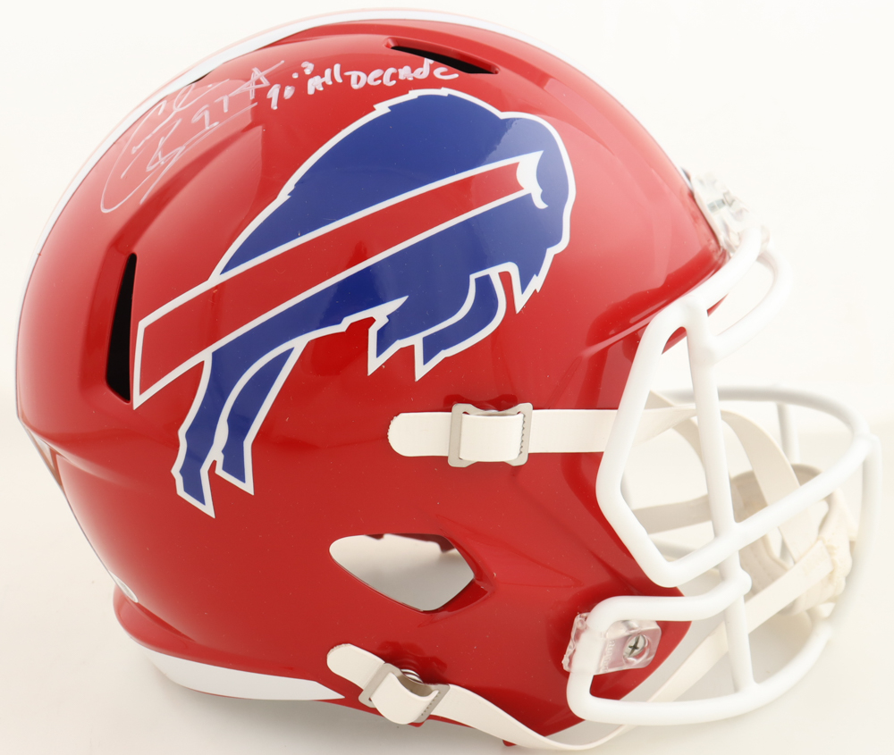 Cornelius Bennett Signed Bills Full-Size Speed Helmet Inscribed "90s All Decade" (JSA) at PristineAuction.com Cornelius Bennett Signed Bills Full-Size Speed Helmet Inscribed "90s All Decade" (JSA) at PristineAuction.com