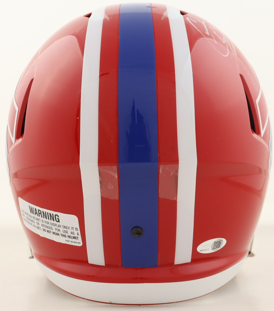 Cornelius Bennett Signed Bills Full-Size Speed Helmet Inscribed "90s All Decade" (JSA) at PristineAuction.com Cornelius Bennett Signed Bills Full-Size Speed Helmet Inscribed "90s All Decade" (JSA) at PristineAuction.com
