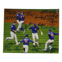 2016 World Series Champion Chicago Cubs 8x10 Photo Signed by (17) with Aroldis Chapman, Pedro Strop, Joe Maddon, Miguel Montero (Beckett) at PristineAuction.com