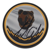 Nikita Zadorov Signed Bruins Logo Hockey Puck (JSA) at PristineAuction.com