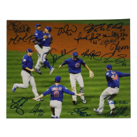 2016 World Series Champion Chicago Cubs 8x10 Photo Signed by (17) with Aroldis Chapman, Pedro Strop, Joe Maddon, Miguel Montero (Beckett) at PristineAuction.com