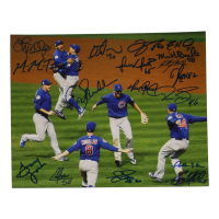 2016 World Series Champion Chicago Cubs 8x10 Photo Signed by (17) with Aroldis Chapman, Pedro Strop, Joe Maddon, Miguel Montero (Beckett) at PristineAuction.com