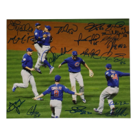 2016 World Series Champion Chicago Cubs 8x10 Photo Signed by (17) with Aroldis Chapman, Pedro Strop, Joe Maddon, Miguel Montero (Beckett) at PristineAuction.com