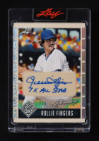 Rollie Fingers 2025 Leaf Seasons in the Sun Personalized Autograph Silver Sparkle #P-RF1 #1/6 at PristineAuction.com