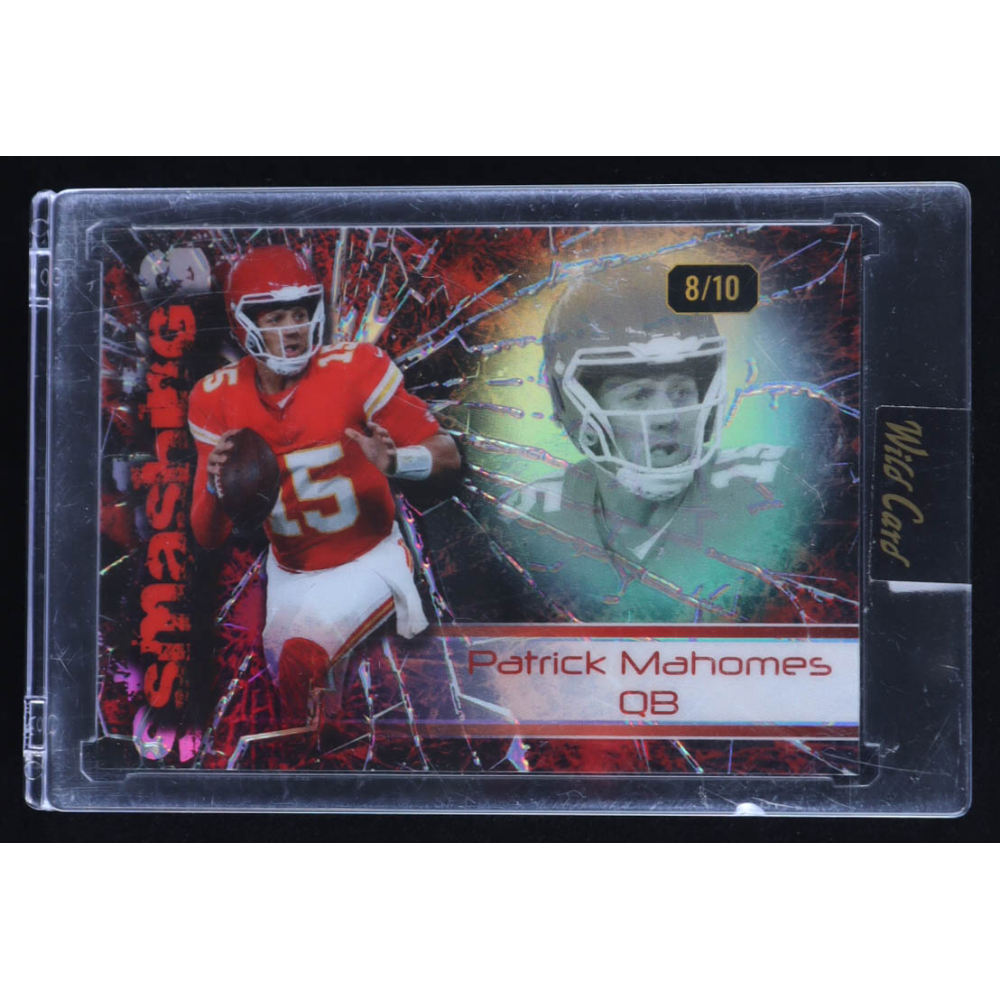 Patrick Mahomes II 2024 Wild Card Alumination Just The Hits Smashing Red #ASPM #8/10 at PristineAuction.com