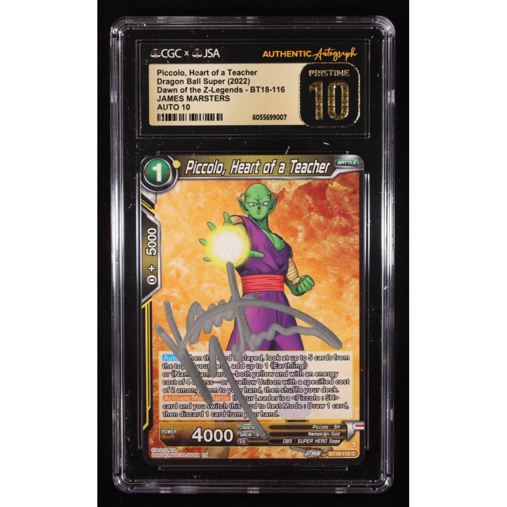 James Marsters Signed Dragon Ball Super 2022 Dawn of the Z-Legends Piccolo,  Heart of a Teacher #BT18-116 (CGC 10 | Pristine Black Label) | Pristine  Auction, image size:1000x1000