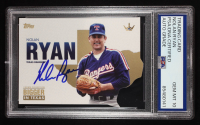 Nolan Ryan Signed 2022 Topps X Bobby Witt Jr. Crown Collection Bigger in Texas #BIT1 (PSA | Auto Grade PSA 10) at PristineAuction.com