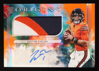 Justin Fields 2021 Panini Origins Orange #153 Jersey Autograph RC #36/75 at PristineAuction.com