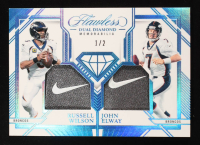 Russell Wilson / John Elway 2023 Panini Flawless Dual Diamond Memorabilia Brand Logos #7 #1/2 at PristineAuction.com