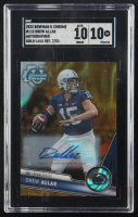 Drew Allar 2023 Bowman Chrome University Autograph Gold Lava Refractor #113 #7/50 (SGC 10 | Auto Grade 10) at PristineAuction.com