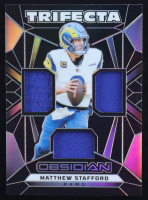 Matthew Stafford 2024 Panini Obsidian Trifecta #TS-MSD at PristineAuction.com