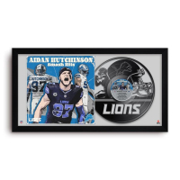 Aidan Hutchinson Lions Custom Framed "Album" Photo at PristineAuction.com
