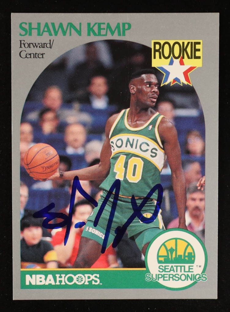Shawn Kemp Signed 1990-91 Hoops #279 RC (Beckett) at PristineAuction.com Shawn Kemp Signed 1990-91 Hoops #279 RC (Beckett) at PristineAuction.com