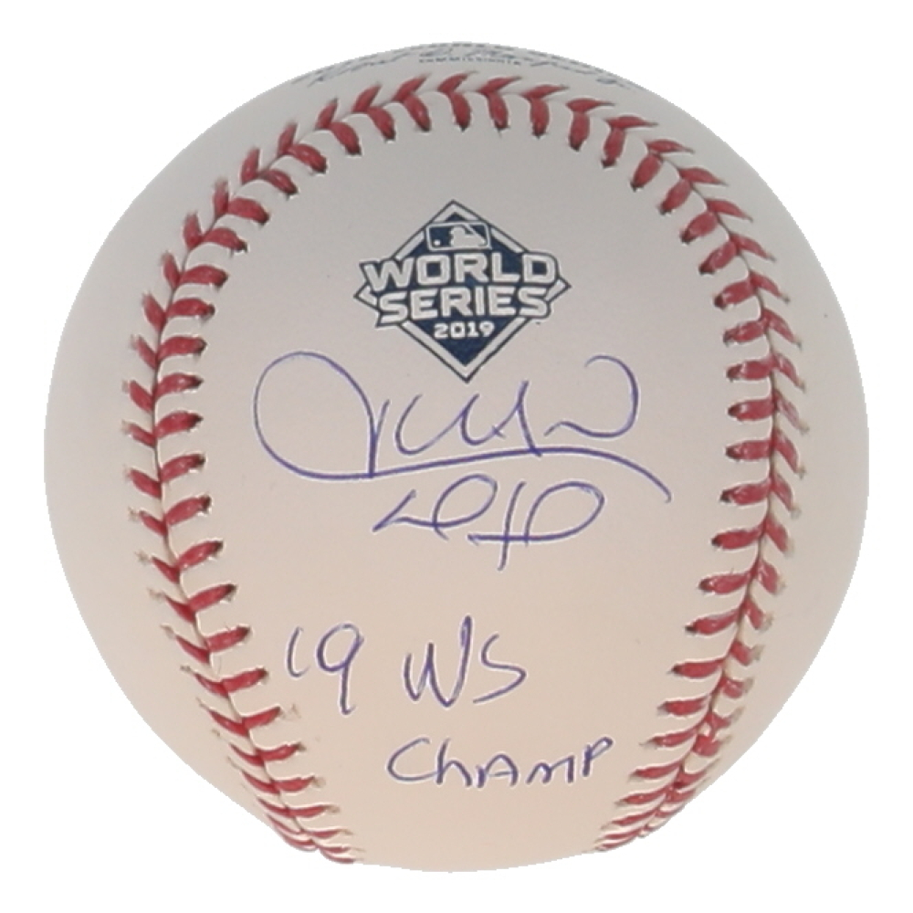 Juan Soto Signed 2019 World Series Baseball Inscribed "19 WS Champ" (Fanatics & MLB) at PristineAuction.com