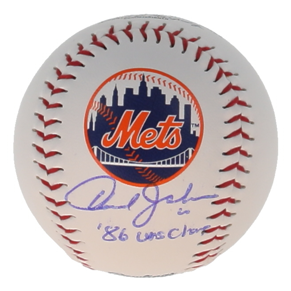 Howard Johnson Signed Mets Logo OML Baseball Inscribed "'86 WS Champs" (AWM) at PristineAuction.com