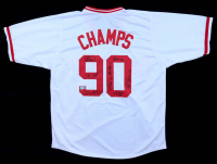 "1990 World Series Champions" Team-Signed Jersey by (8) with Barry Larkin, Jose Rijo, Chris Sabo, Eric Davis (Beckett) at PristineAuction.com