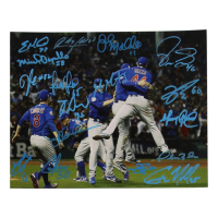 2016 World Series Champion Chicago Cubs 8x10 Photo Signed by (17) with Aroldis Chapman, Pedro Strop, Joe Maddon, Miguel Montero (Beckett) at PristineAuction.com