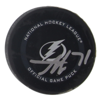 Anthony Cirelli Signed "Lightning" Game-Used Hockey Puck (Fanatics & JSA) at PristineAuction.com