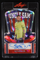 Neymar Jr. 2025 Leaf Metal Independence Day Uncle Sam Autographs Silver Crystal #US-N1 #1/1 at PristineAuction.com